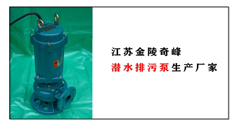 潛水排污泵生產(chǎn)廠家，江蘇金陵奇峰