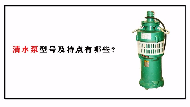 清水泵型號(hào)及特點(diǎn)有哪些？
