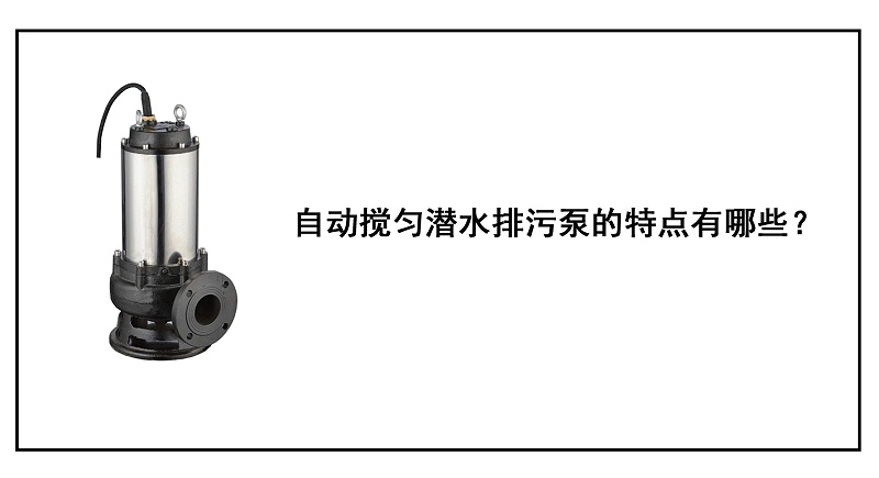 自動攪勻潛水排污泵的特點有哪些？